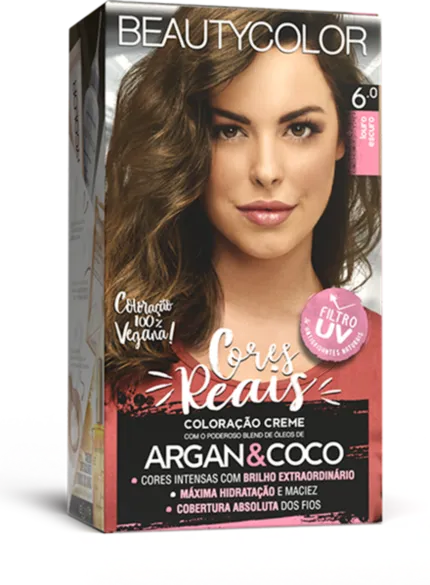 Coloração Permanente 6.0 Loiro Escuro Cores Reais Beautycolor