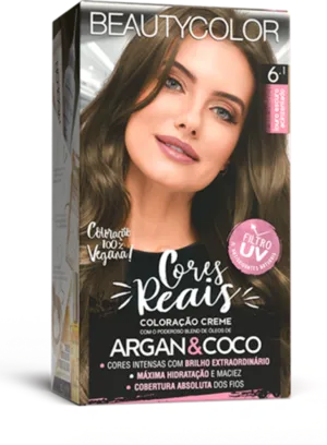 Coloração Permanente 6.1 Loiro Escuro Acinzentado Cores Reais Beautycolor