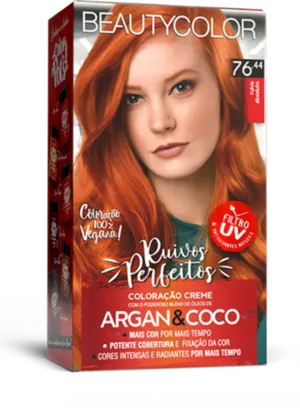 Coloração Permanente 76.44 Ruivo Absoluto Ruivos Perfeitos Beautycolor