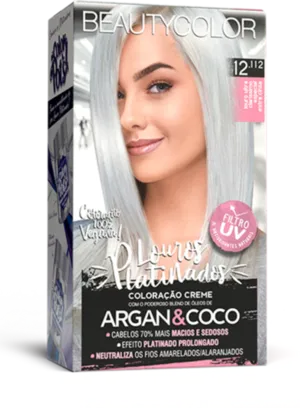 Coloração Permanente 12.112 Loiro Claríssimo Cinza Louros Platinados Beautycolor