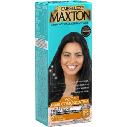 Coloração Permanente 2.1 Preto Especial Maxton