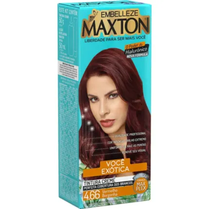 Coloração Permanente 4.66 Vermelho Borgonha Maxton