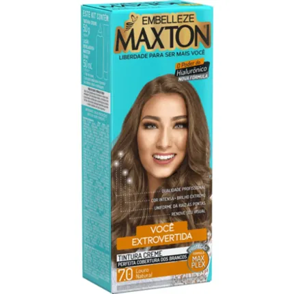 Coloração Permanente 7.0 Loiro Natural Maxton