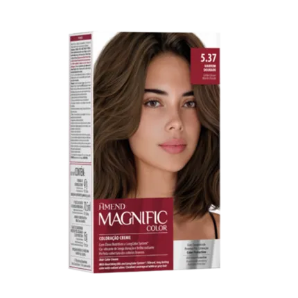 Kit Coloração Magnific Color 5.37 Marrom Dourado Amend