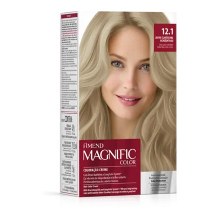 Kit Coloração Magnific Color 12.1 Louro Claríssimo Cinza Amend
