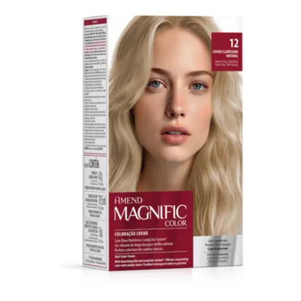 Kit Coloração Magnific Color 12.0 Louro Claríssimo Natural Amend