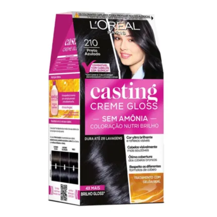 Coloração Casting Gloss 210 Preto Azulado L'oreal