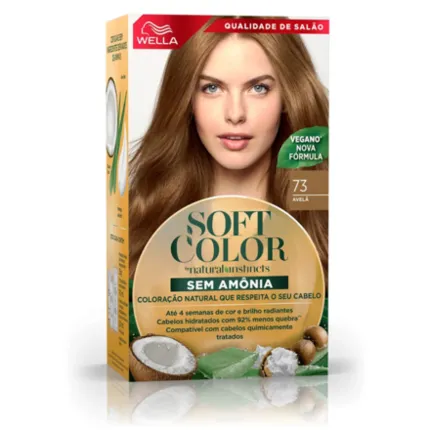 Coloração Sem Amônia Soft Color 73 Avelã Wella
