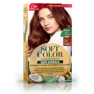Coloração Sem Amônia Soft Color 54 Castanho Acobreado Wella