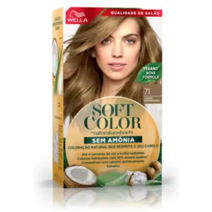 Coloração Sem Amônia Soft Color 71 Louro Acinzentado Wella