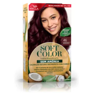 Coloração Sem Amônia Soft Color 46 Borgonha Wella