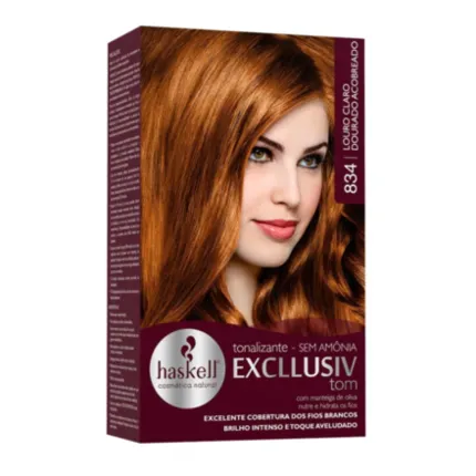 Tonalizante Exclusiv Tom 834 Louro Claro Dourado Acobreado Haskell