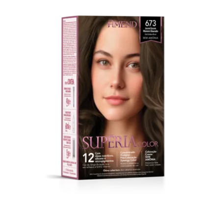 Tonalizante Supéria Color 673 Louro Escuro Marrom Dourado Amend