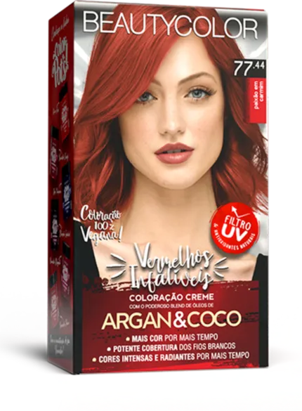 Coloração Permanente 77.44 Paixão em Carmim Vermelhos Infalíveis Beautycolor