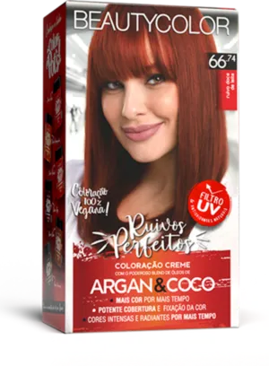 Coloração Permanente 66.74 Ruivo Doce de Leite Ruivos Perfeitos Beautycolor