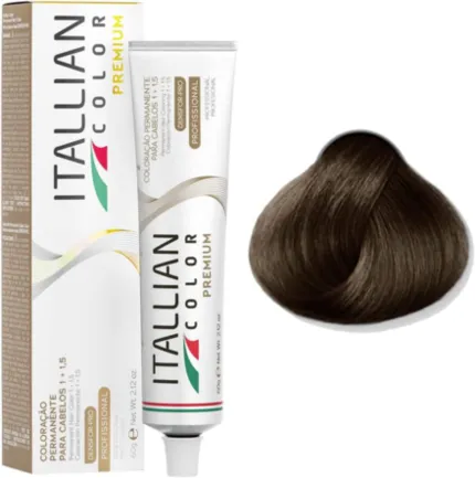 Coloração Permanente Itallian Color Premium 7.7 Loiro Marrom