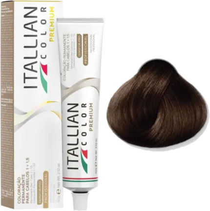 Coloração Permanente Itallian Color Premium 5.34 Castanho Claro Dourado Cobre