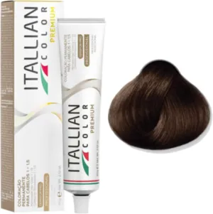 Coloração Permanente Itallian Color Premium 5.34 Castanho Claro Dourado Cobre