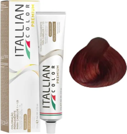Coloração Permanente Itallian Color Premium 6.66 Loiro Escuro Vermelho Intenso