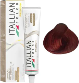 Coloração Permanente Itallian Color Premium 6.66 Loiro Escuro Vermelho Intenso