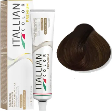 Coloração Permanente Itallian Color Premium 6.77 Loiro Escuro Marrom Intenso