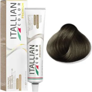Coloração Permanente Itallian Color Premium 6.1 Loiro Escuro Cinza