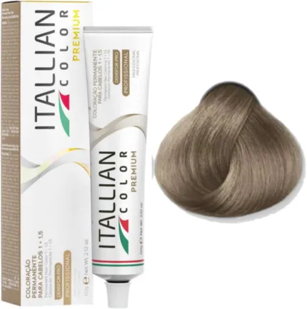 Coloração Permanente Itallian Color Premium 10.01 Loiro Platina Natural Cinza