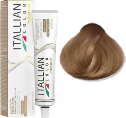 Coloração Permanente Itallian Color Premium 8.75 Loiro Claro Morena Iluminada