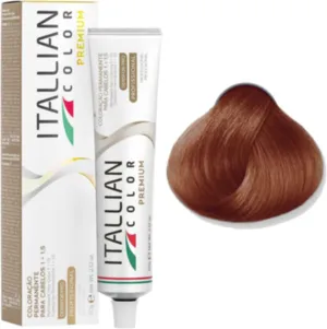 Coloração Permanente Itallian Color Premium 7.44 Loiro Cobre Intenso