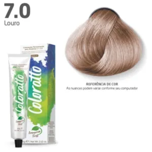 Coloração Permanente sem Amônia Coloratto 7.0 Loiro