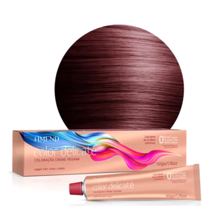Coloração Vegana Amend Color Delicaté 4.66 Castanho Médio Vermelho Intenso