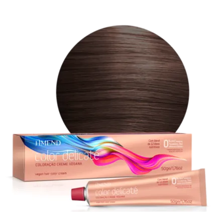 Coloração Vegana Amend Color Delicaté 4.0 Castanho Médio