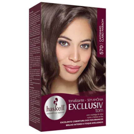 Tonalizante Exclusiv Tom 570 Castanho Claro Marrom Haskell