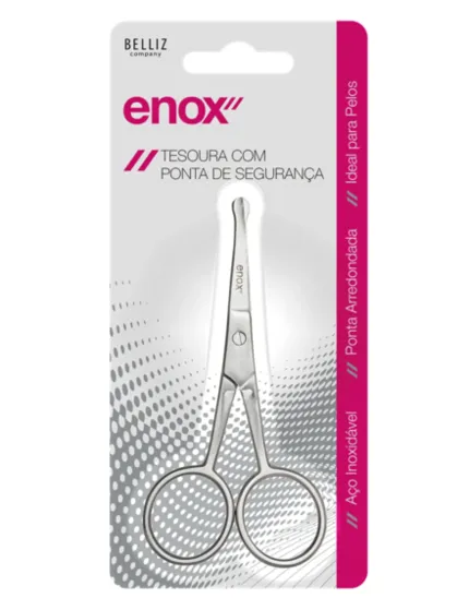 Tesoura Com Ponta De Segurança Aço Inox Enox
