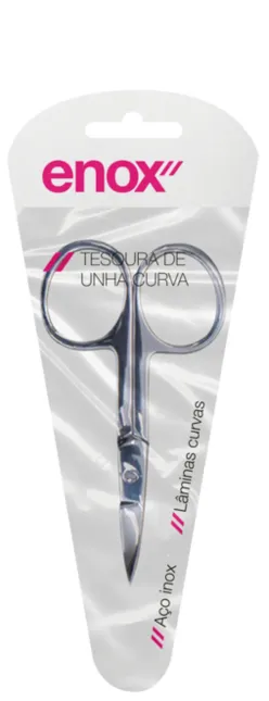 Tesoura De Unha Curva Pouch Aço Inox Enox