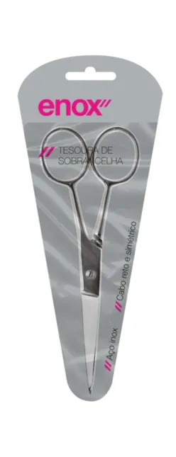 Tesoura Para Sobrancelha Aço Inox Enox