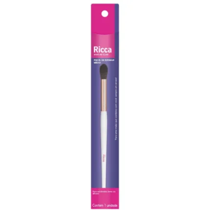 Pincel Rose Gold Esfumar Médio Ricca