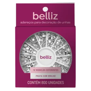 Adereços Para Decoração De Unhas Belliz Prata