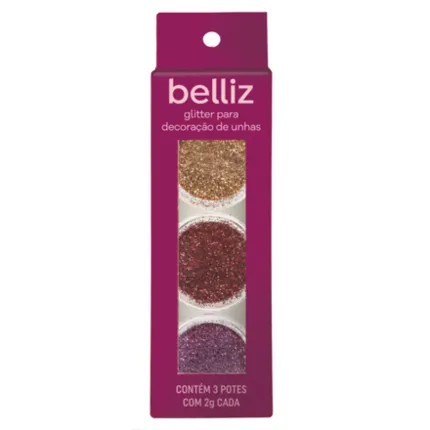 Glitter Para Decoração De Unhas Belliz