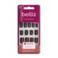 Unhas Postiças Marrom Jazz Quadrado Curto Uso com Cola Belliz