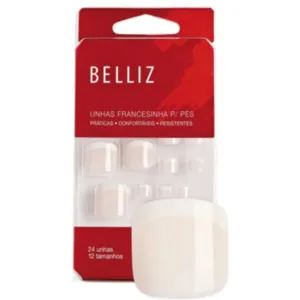 Unhas Postiças Para Pés Francesinha Belliz