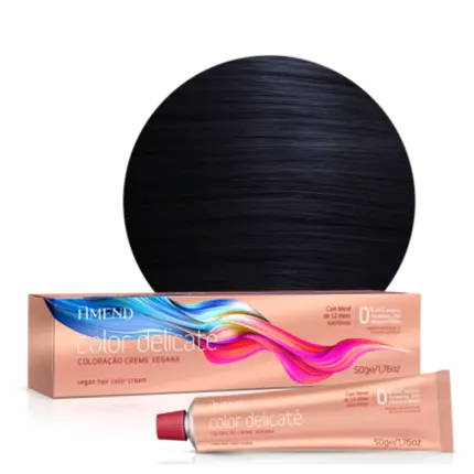 Coloração Vegana Amend Color Delicaté 2.1 Preto Azulado