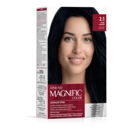 Kit Coloração Magnific Color 2.1 Preto Azulado Amend