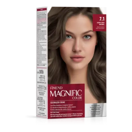 Kit Coloração Magnific Color 7.1 Louro Cinza Natural Amend