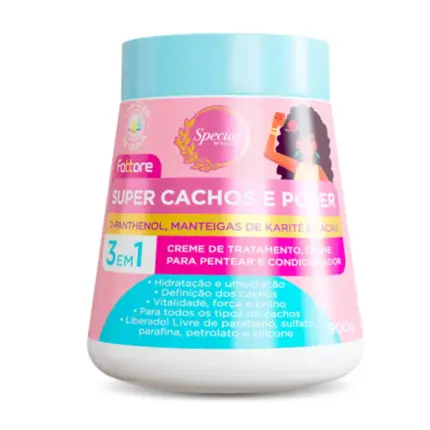 Creme 3×1 Super Cachos e Poder Special By Fattore 900g