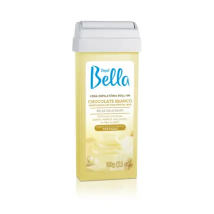 Refil Cera Roll-On Chocolate Branco Depil Bella 100g