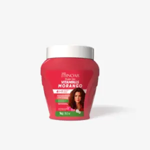 Creme de Tratamento Poder das Vitaminas Morango Inoar 1kg
