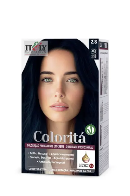Coloração Permanente Coloritá Itely 2.8 Preto Azulado
