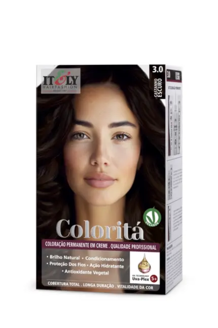 Coloração Permanente Coloritá Itely 3.0 Castanho Escuro