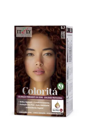 Coloração Permanente Coloritá Itely 5.7 Castanho Claro Marrom